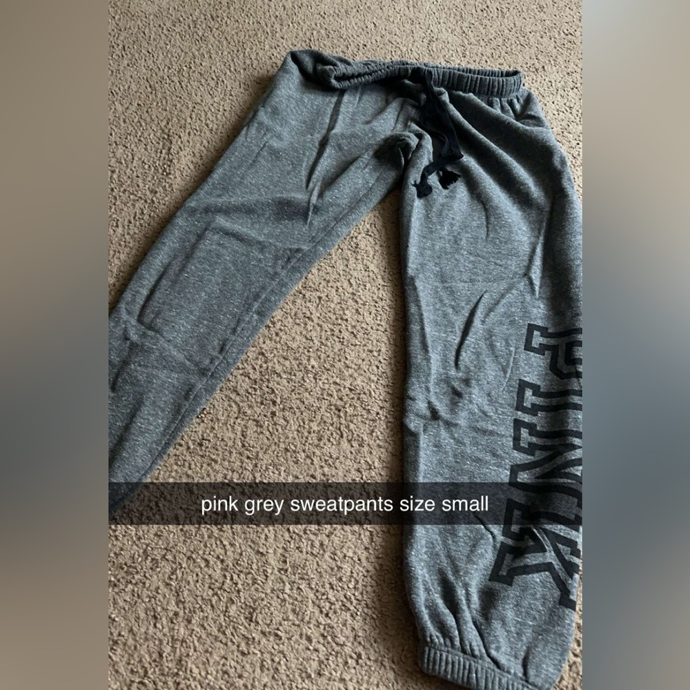 pink victoria secret grey sweatpants